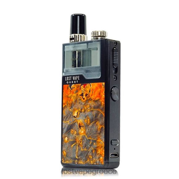 μαύρο/ώχρα μαχαίρι Lost Vape price Greece - Lost Vape Quest πλήρες κιτ συσκευής orion q pod LNN4H475